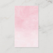 かわいい女の子ゾウ赤ちゃんシャワーおむつラッフル エンクロージャーカード (裏面)