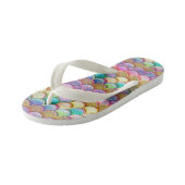 かわいい女の子タイルのマーメイドのパタはかりで測ーン キッズビーチサンダル (アングル)