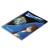 かわいい女の子チアリーダー | DIY名 |青いノートブック ノートブック (左側)