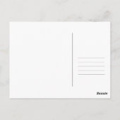 かわいい女の子テディベアウォーターイラストレーション ポストカード (裏面)