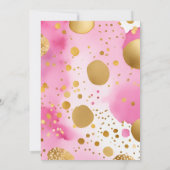 かわいい女の子テディベア赤ちゃんシャワーテンプレート 招待状 (裏面)