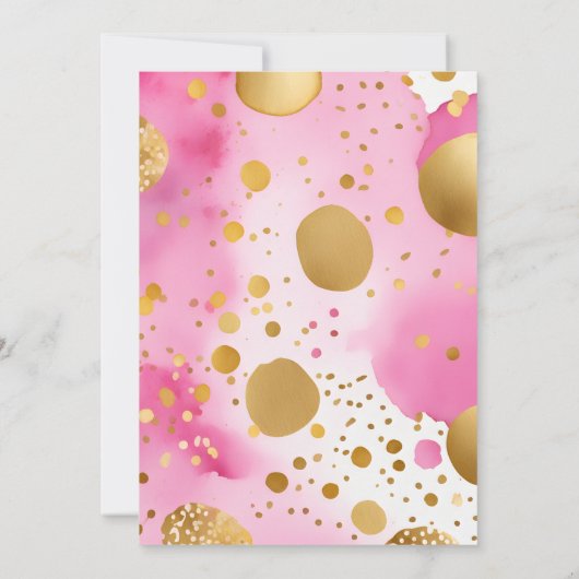 かわいい女の子テディベア赤ちゃんシャワーテンプレート 招待状 (裏面)