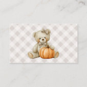 かわいい女の子テディベア風船ブックスベビー エンクロージャーカード (裏面)