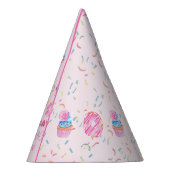 かわいい女の子ドーナツ|カップケーキが誕生日おめでとう パーティーハット (右)