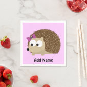 かわいい女の子ハリネズミ スタンダードカクテルナプキン (インサイチュ)