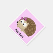 かわいい女の子ハリネズミ スタンダードカクテルナプキン (角)