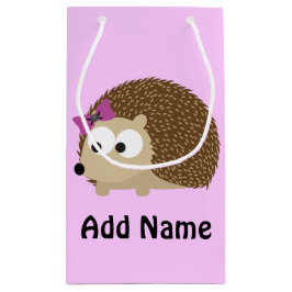 かわいい女の子ハリネズミ スモールペーパーバッグ