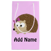 かわいい女の子ハリネズミ スモールペーパーバッグ (正面)
