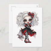 かわいい女の子ハロウィーンデザインコレクション7 シーズンポストカード (正面/裏面)