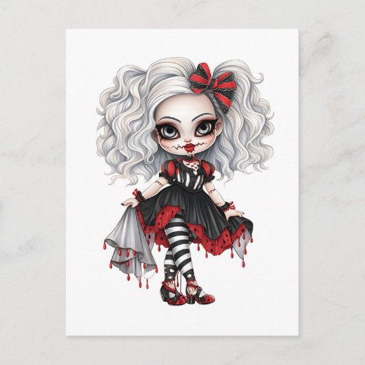 かわいい女の子ハロウィーンデザインコレクション7 シーズンポストカード (正面)