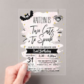 かわいい女の子ハロウィーン2回目の誕生日 アクリル招待状 (インサイチュ (ポータブル))