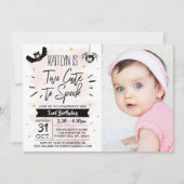 かわいい女の子ハロウィーン2回目の誕生日 招待状 (正面)