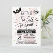 かわいい女の子ハロウィーン2回目の誕生日 招待状 (スタンド正面)