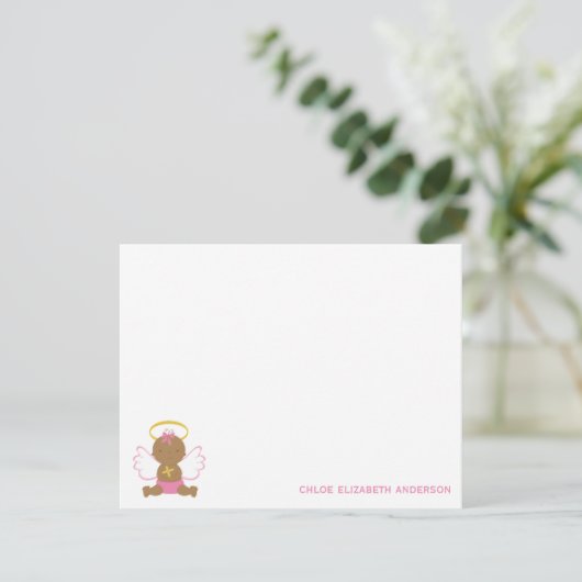 かわいい女の子バプテスマ、感謝の気持ち 招待状 (スタンド正面)