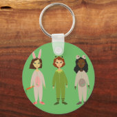 かわいい女の子パジャマフレンズテーマ キーホルダー (正面)