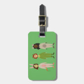 かわいい女の子パジャマフレンズテーマ ラゲッジタグ (正面縦)