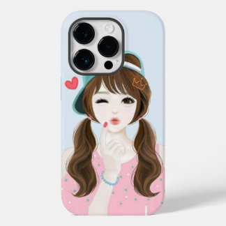かわいい女の子パターンデザイナー印刷されたモバイルカバー Case-Mate iPhone 14 PROケース