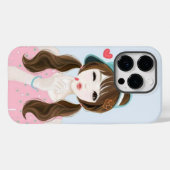 かわいい女の子パターンデザイナー印刷されたモバイルカバー Case-Mate iPhoneケース (裏面 (横))