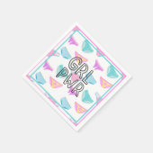 かわいい女の子パワーアンダーウェアガーリー誕生日 スタンダードカクテルナプキン (角)