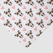 かわいい女の子パンダクマのタイル張りパーティー 薄葉紙 (詳細)