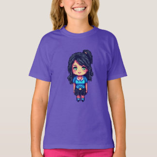 かわいい女の子ピクセラート Tシャツ