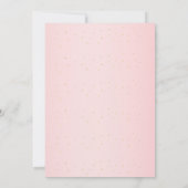 かわいい女の子ピンクの牛の母と赤ちゃんシャワー 招待状 (裏面)