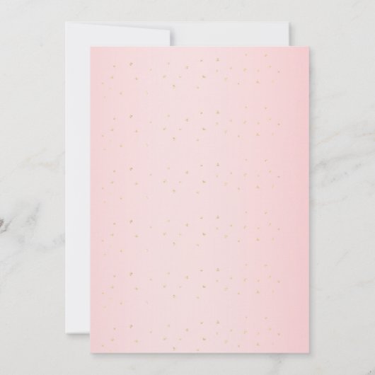 かわいい女の子ピンクの牛の母と赤ちゃんシャワー 招待状 (裏面)