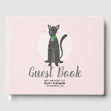 かわいい女の子ピンクの猫キャットマンガの赤ちゃんシャワー