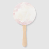 かわいい女の子ピンクの赤ちゃんイラストレーションシャワー ハンドファン (裏面)