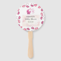 かわいい女の子ピンクの赤ちゃんイラストレーションシャワー