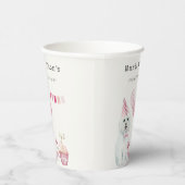 かわいい女の子ピンクパーティー子犬任意の年齢誕生日 紙コップ (右)