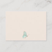 かわいい女の子ピンク小さな蝶おむつラッフル エンクロージャーカード (裏面)