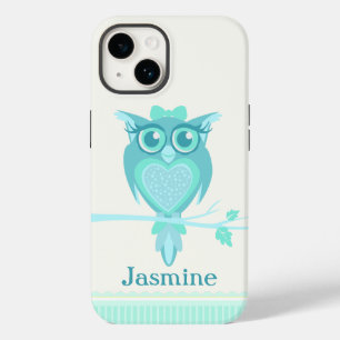 かわいい女の子フクロウはミントグリーン Case-Mate iPhone 14ケース
