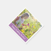 かわいい女の子フルフォトバースデーパーティナプキンス スタンダードカクテルナプキン (角)