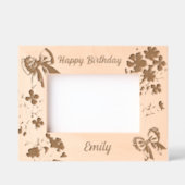 かわいい女の子フローラ弓誕生日ギフトレーザーフォト レーザー彫刻フレーム (正面)