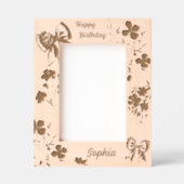 かわいい女の子フローラ弓誕生日ギフトレーザーフォト レーザー彫刻フレーム (正面)