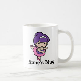 かわいい女の子プリマバレリーナ コーヒーマグカップ