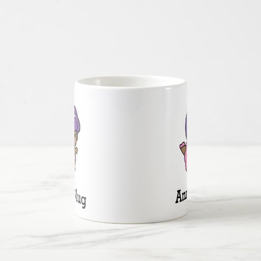 かわいい女の子プリマバレリーナ コーヒーマグカップ (中央)