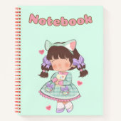 かわいい女の子🌸プレゼントお嬢さん✨🌷ノート ノートブック (正面)