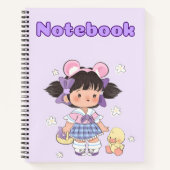 かわいい女の子🌸プレゼントお嬢さん✨🌷ノート ノートブック (正面)