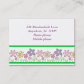 かわいい女の子プロファイルカードテンプレート 名刺 (裏面)