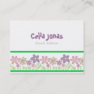 かわいい女の子プロファイルカードテンプレート 名刺