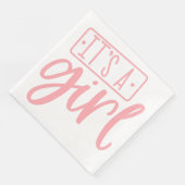 かわいい女の子ベイビーシャワーペーパーナプキン (コーナー)