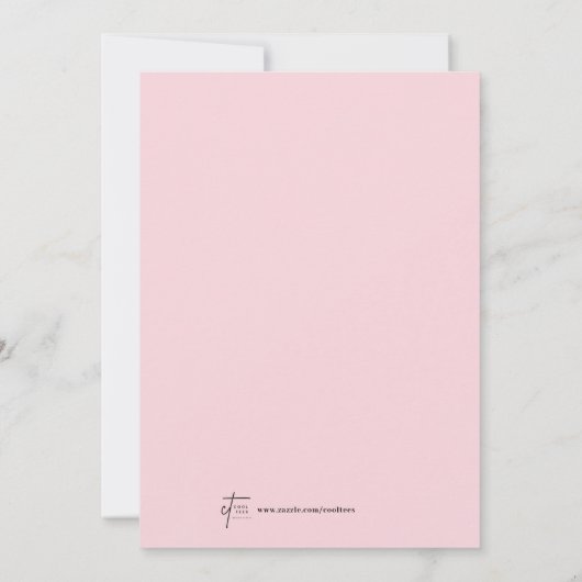 かわいい女の子ベビーラムクラウド9 9赤ちゃんシャワー 招待状 (裏面)