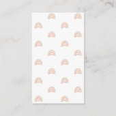 かわいい女の子ボホ虹の本ベビー赤ちゃんシャワー エンクロージャーカード (裏面)