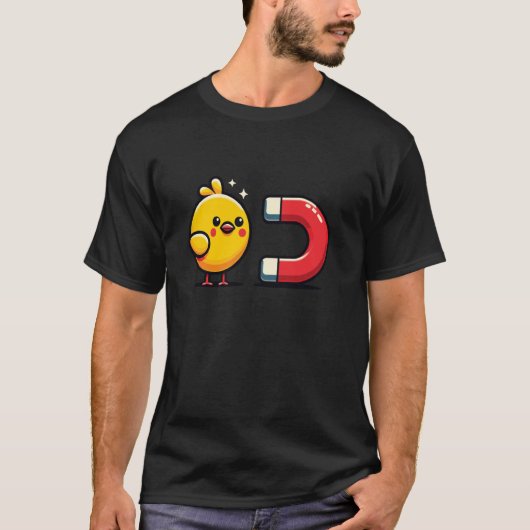かわいい女の子マグネット Tシャツ (正面)