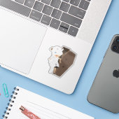 かわいい女の子ママ棺ハロウィーンデザイン シール (ノートパソコンとiPhone)