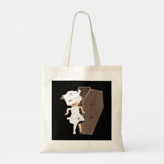 かわいい女の子ママ棺ハロウィーンデザイン トートバッグ (裏面)