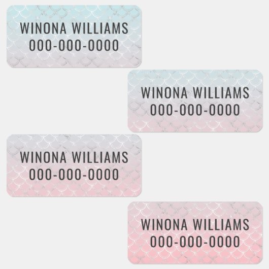 かわいい女の子マーメイドキッズ名電話スクールウェア ラベル (グループ)