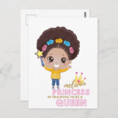 かわいい女の子メラニンプリンセストレーニングは女王になる ポストカード (正面/裏面)